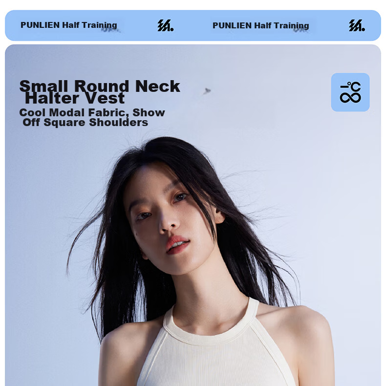 Half-Lined Cooling Padded Halter Tank Top for Women Slim Fit with Built-in Bra Pad Dark Chocolate Black S 1