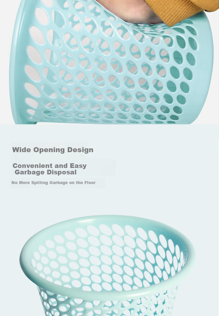 Bingyu BYrl-77 Multifunctional Office Bathroom Trash Can Plastic Hollow Waste Bin Paper Basket Random Color (10 Pieces) 6