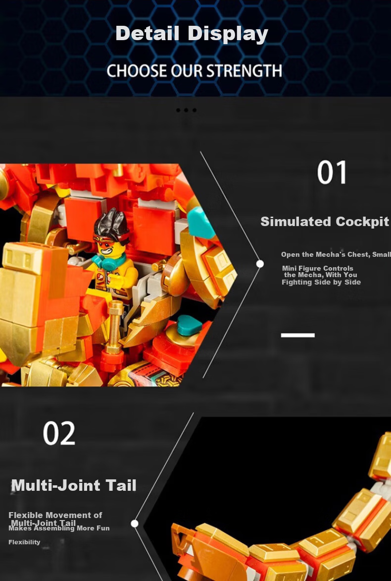 Guai Star Black Myth Wukong Mecha Compatible with LEGO Difficult Assembly Building Blocks Toy for Boys Children's Day Gift 3