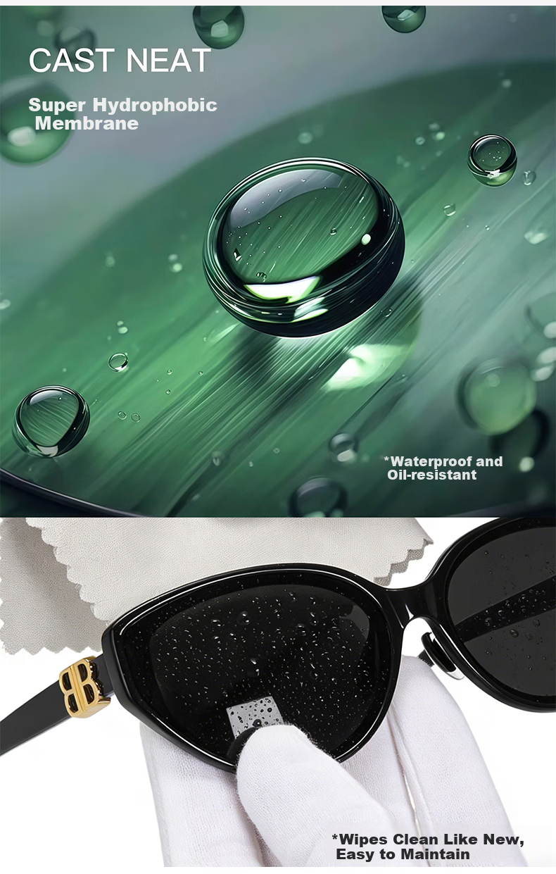 FENCHI Premium Cat Eye Sunglasses for Women 2026 New UV Protection Vintage Round Face Slimming Retro Sunglasses 10
