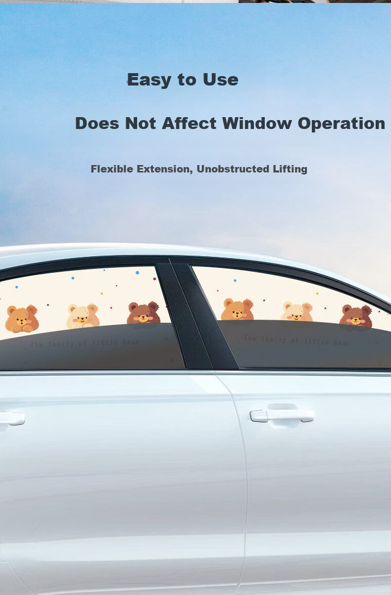 TOKUSET Car Sunshade Curtain Heat Insulation Magnetic Side Window Privacy Glass Cover 9