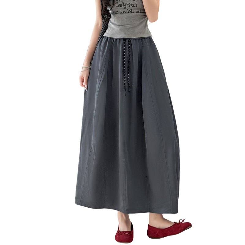 Xueqiman Yamamoto Workwear Women's Skirt 2026 Summer New Lightweight Quick-Dry Ice Silk Casual Skirt