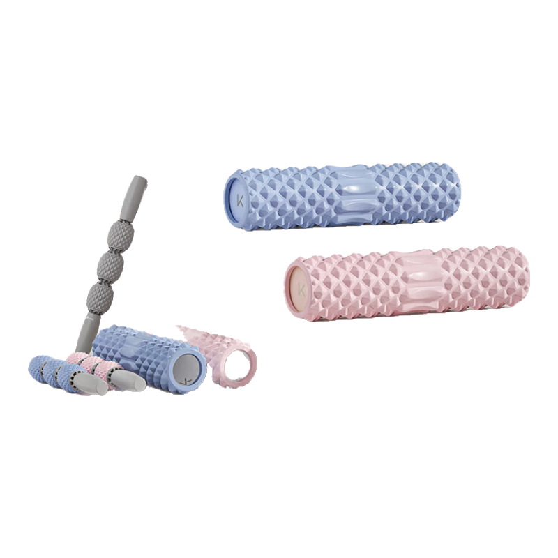 Keep Foam Roller Muscle Relaxation Massage Stick Yoga Equipment Portable Cherry Blossom Pink