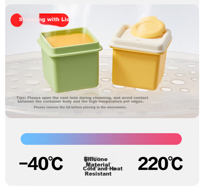 Lock&Lock Silicone Baby Food Freezer Tray Meat Puree Storage Box Frozen Food Container Kids Lunch Box 5