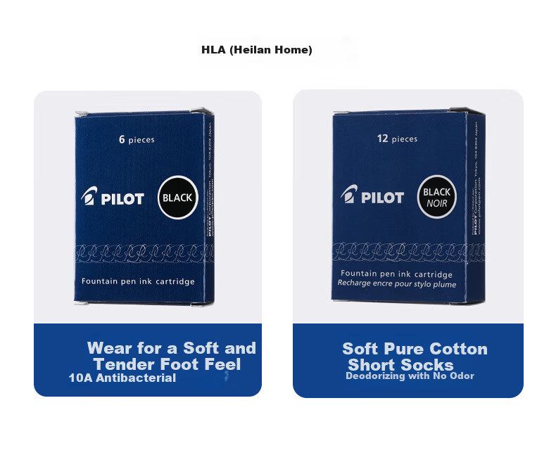 PILOT IC-100 Ink Cartridge Fountain Pen Non-Carbon Ink Fountain Pen for Primary School Students Grades 3-6 Replaceable Ink Cartridges 78G/88G/Guifei 50r/Smiley Face Black 12pcs 7