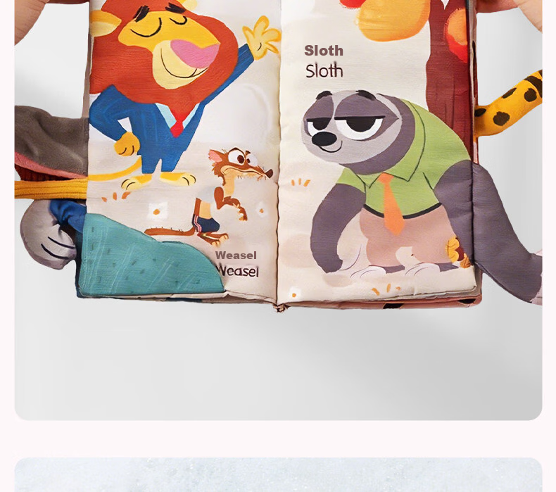 Disney Baby Soft Cloth Teething and Tearing Quiet Book Backpack Gift Box Early Education Cognitive First Birthday Children's Day Gift 19
