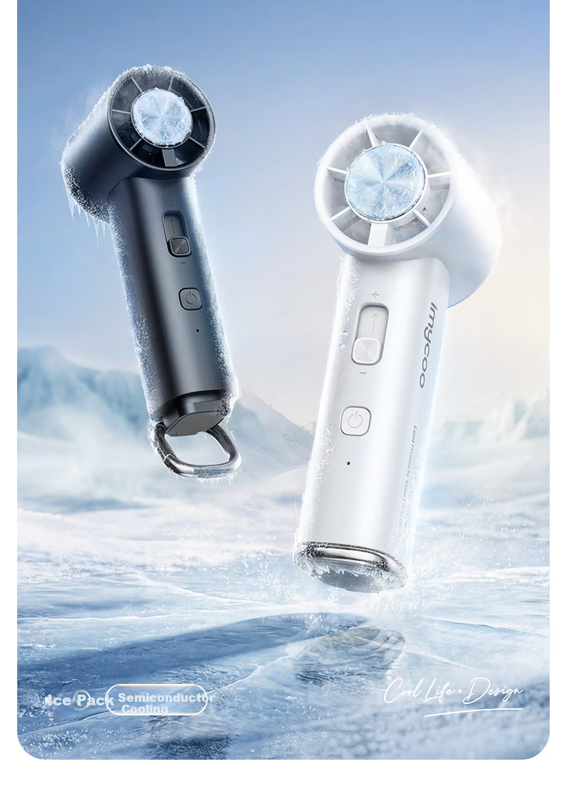 AIMIKU Handheld Mini Fan High-Speed Cooling Semiconductor USB Rechargeable Portable Outdoor Student Dormitory Long Battery Life 6