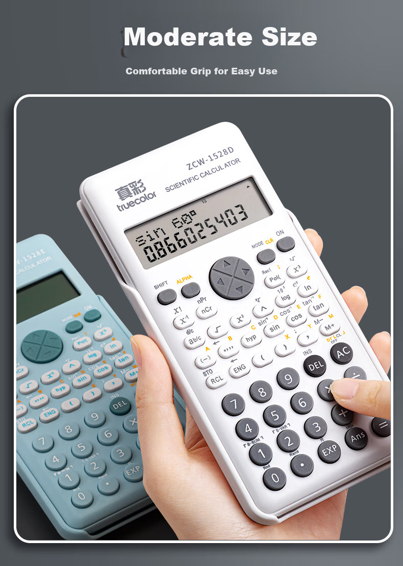 TRUECOLOR Scientific Calculator Multifunctional Financial Accounting Calculator for Students White Single Pack 6