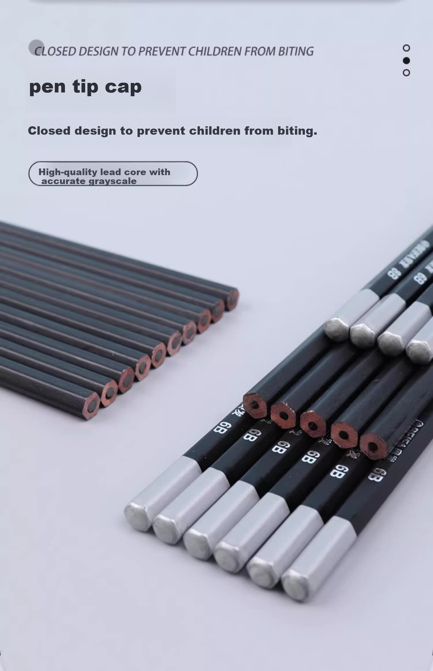BEIFA Sketch Pencil 2B Drawing Pencil Beginner Charcoal Pencil HB 4B 6B 8B Art Supplies Drawing Set 2B 12pcs/Set Back to School Essential 4