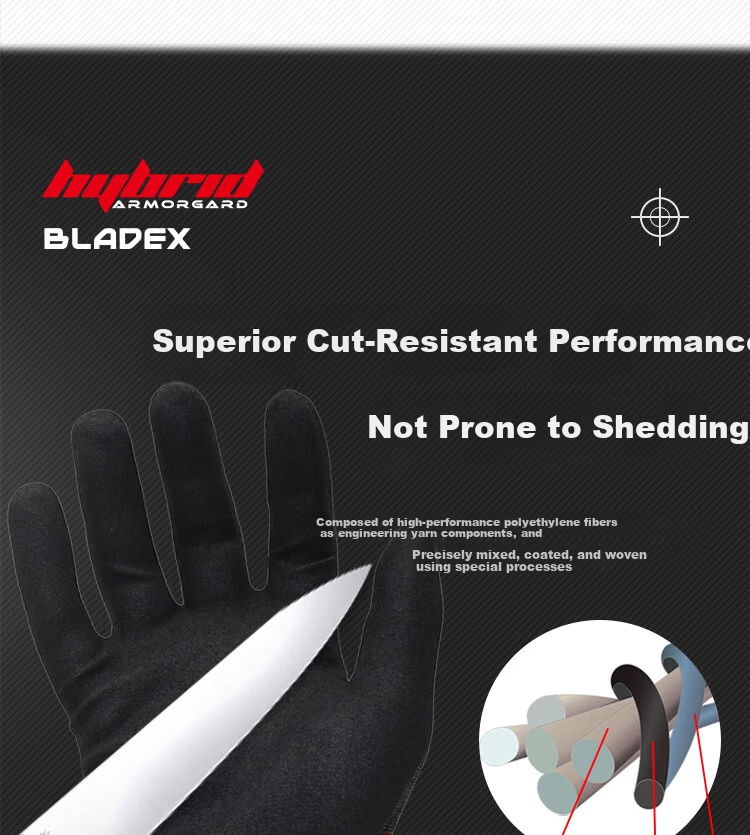 Sailite Cut-Resistant Gloves D-Level 1 Pair 18-Gauge Skin-Friendly Feel Reinforced Thumb Nitrile Matte Anti-Oil Slip Touchscreen Compatible eB-544 Size 8 2
