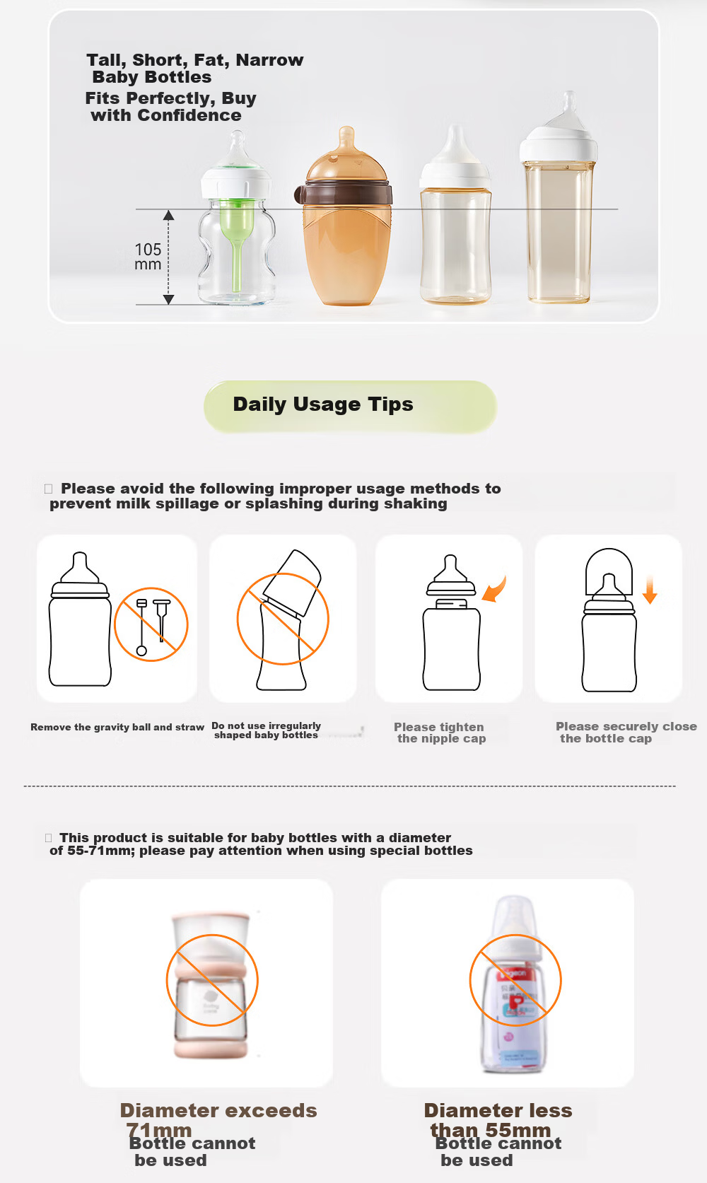 Bear Wireless Electric Baby Milk Powder Mixer P3 Bottle Shaker 11