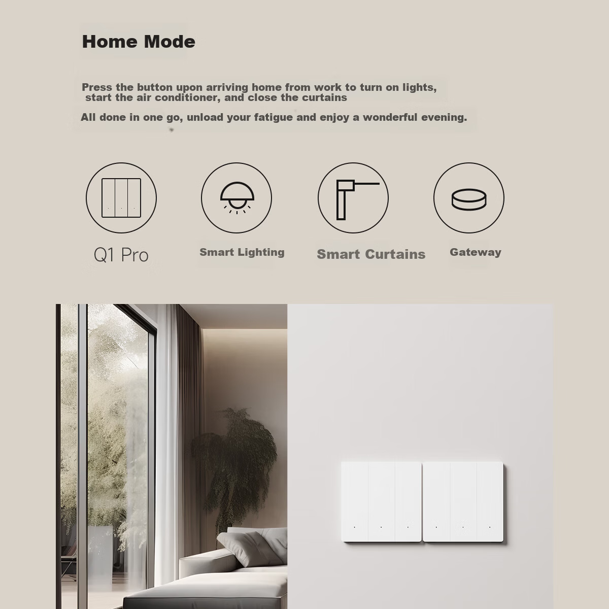 Flathead Bear Q1PRO Compatible Switch Socket 16A High Power Three-Prong Socket 86 Type Flush Wall Socket Gray 13