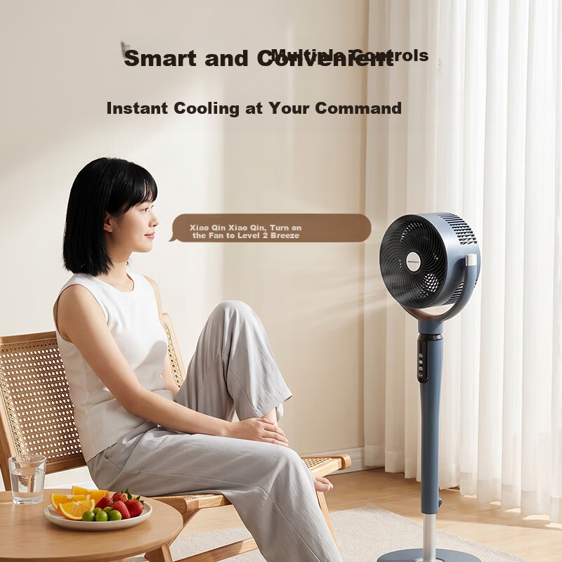 Qinyuan [Hot New Product] Mufeng Series DC Inverter Fan Air Circulation Floor Fan Home Integrated Adjustable Soft Breeze Silent Purification Electric Fan CF-311A