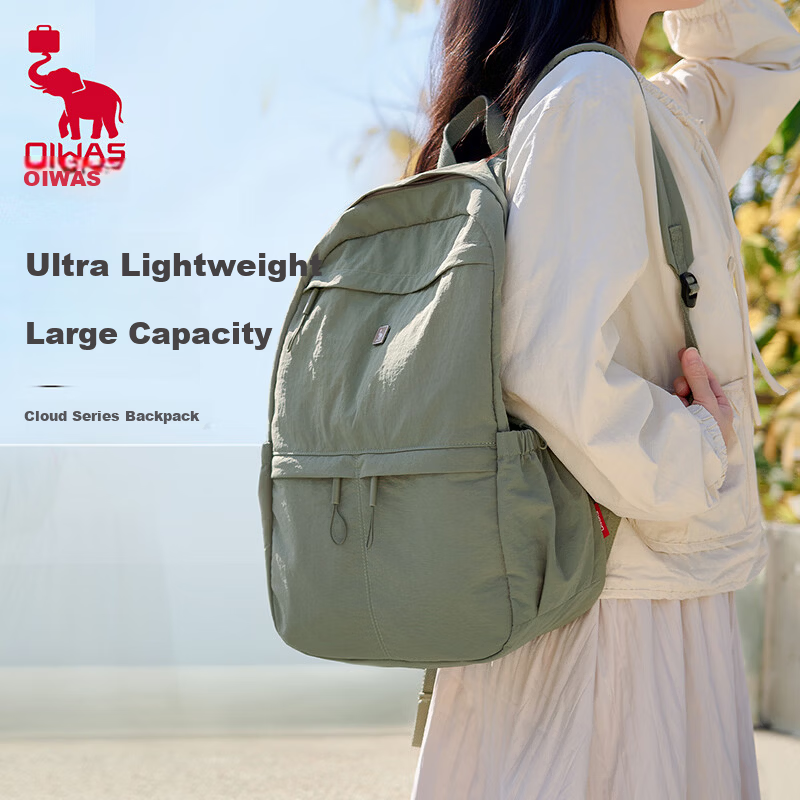 OIWAS Casual Backpack Simple Fashion Large Capacity Student School Bag Sports Bag Men Commuter Bag Blue