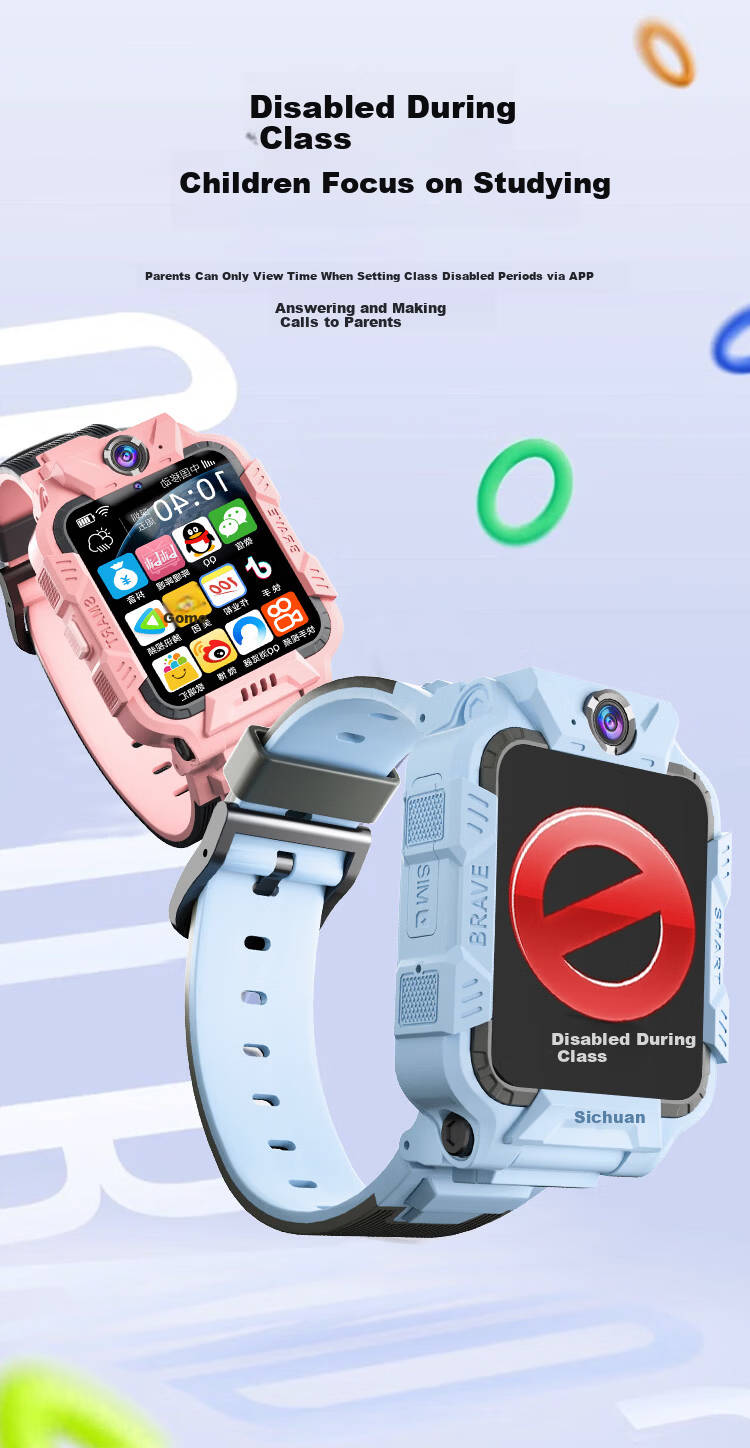 HUWXMAXI 5G Kids Smartwatch Waterproof Full Network Support SIM Card GPS Locator for Elementary and Middle School Boys and Girls 10