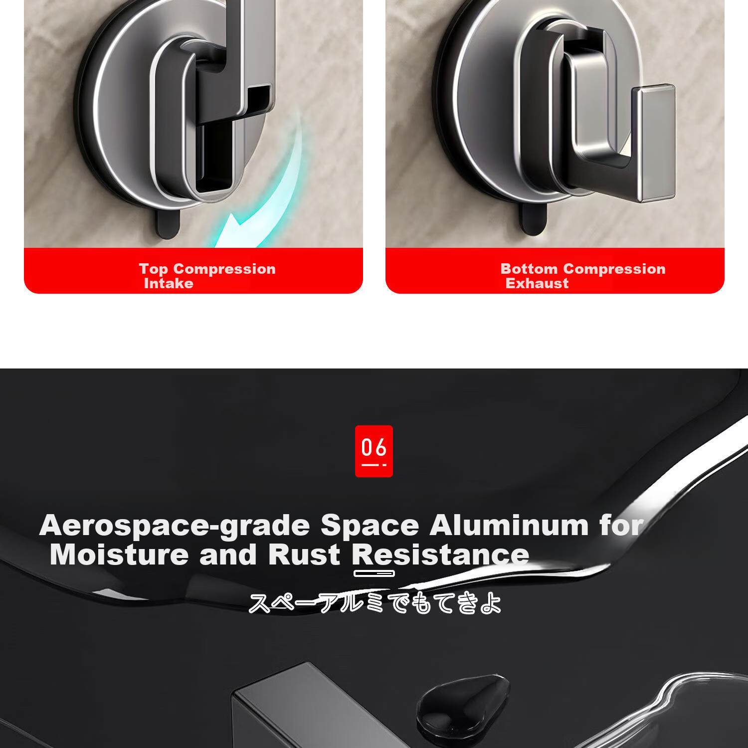 Zhifan Japanese Suction Cup Hook No Drilling Strong Load-Bearing Bathroom Towel Hook Door Back Wall-Mounted Adhesive Hook 20