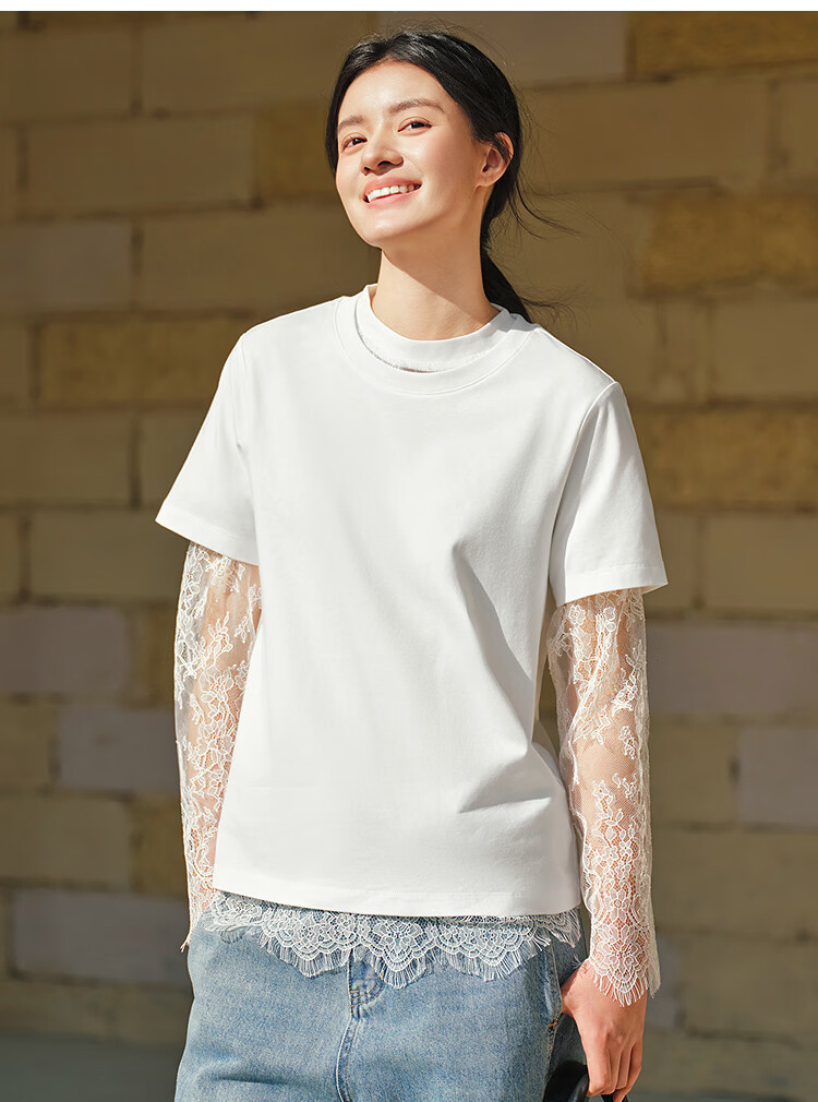 Semir Mall Style | Women's Summer Short Sleeve T-Shirt Solid Color Crew Neck Regular Shoulder Top 2026 Versatile Shirt 101926100001 25