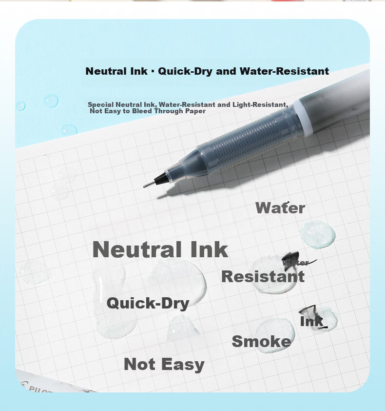 PILOT P500 CP Red 0.5mm Gel Pen Signature Pen Student Stationery Water-Based Red Pen Teacher Correction Liquid Rollerball Pen 6pcs 5