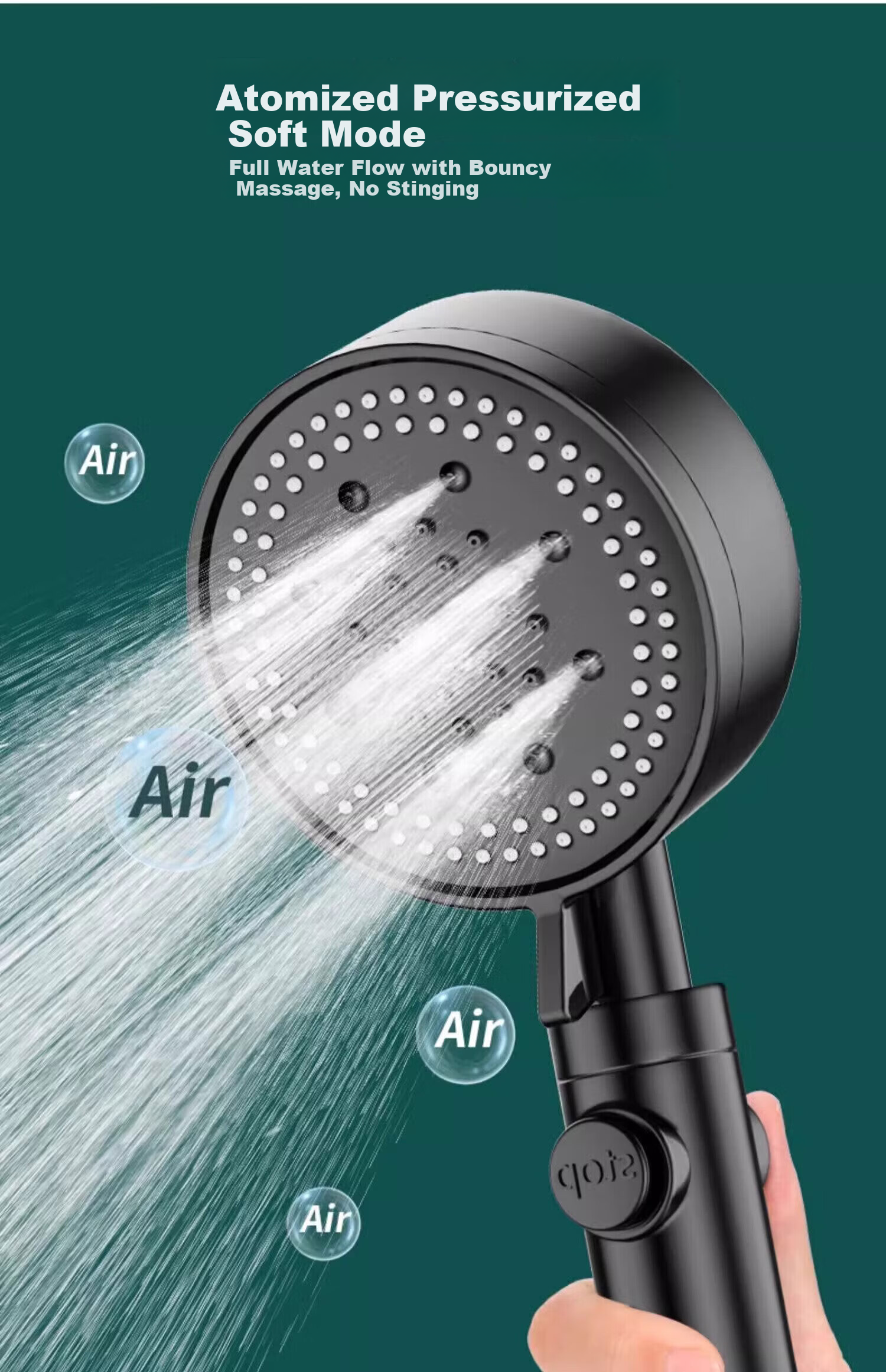 Baihan High-Pressure Shower Head Set with Powerful Water Flow, Filter, Multifunctional Handheld Bathroom Showerhead 10