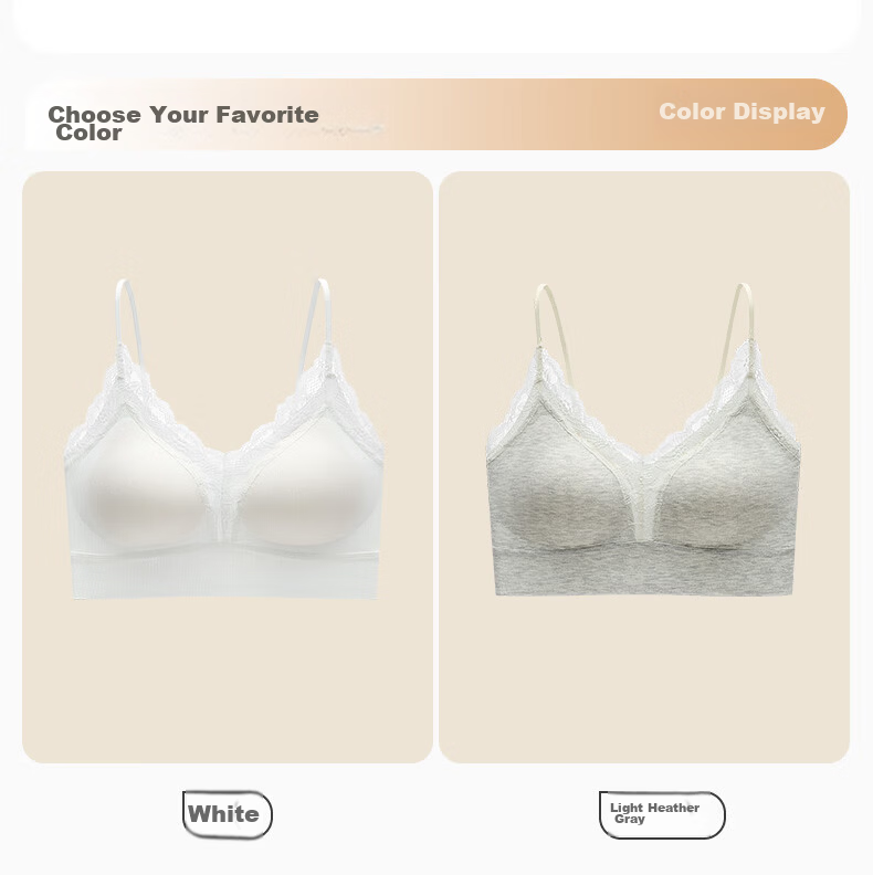 Fenteng Women's Lace V-Neck Camisole Vest Bra-Free Versatile Base Layer Underwear 2026 New Model 16