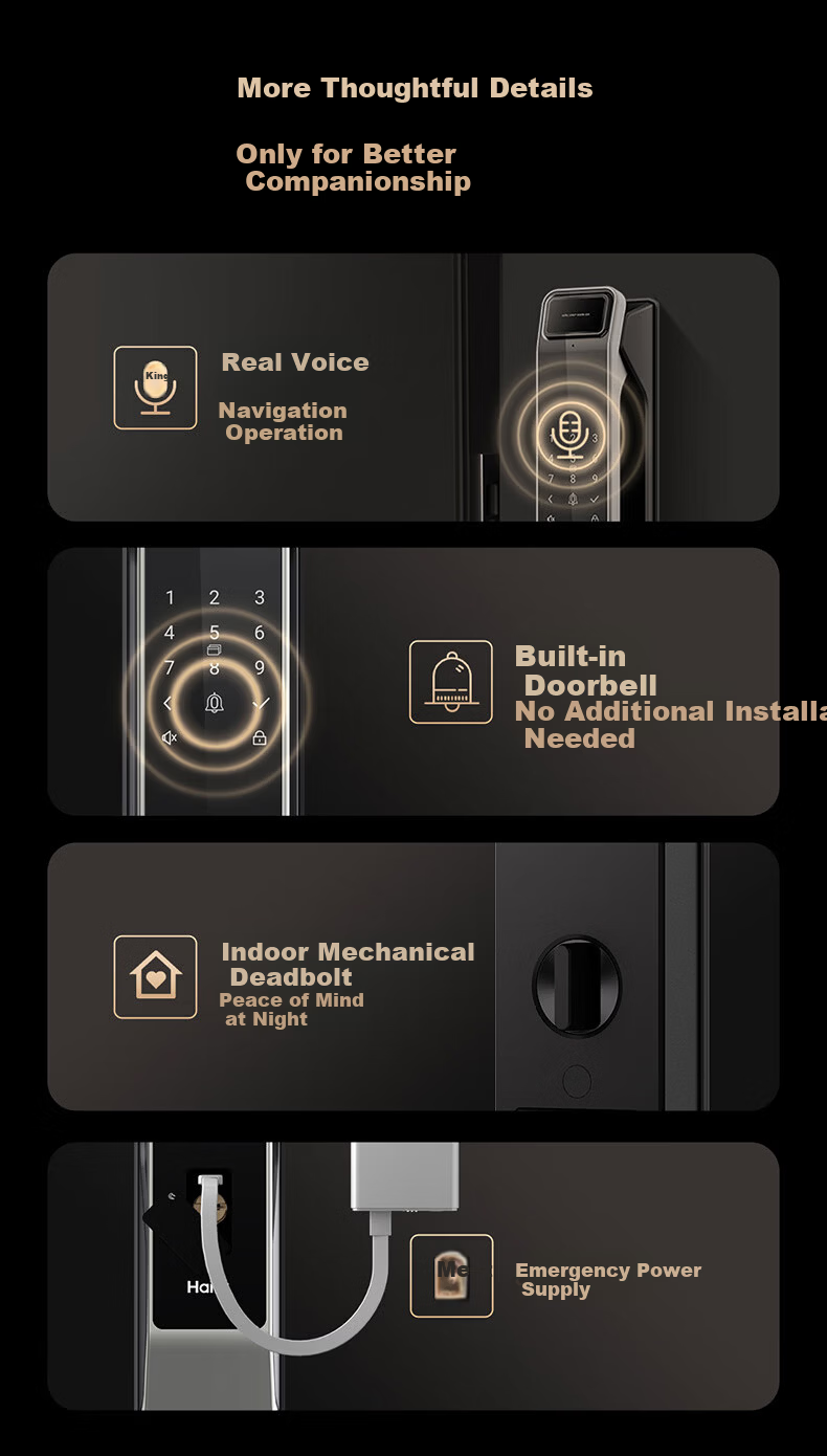 Haier Smart Door Lock Fingerprint Password Anti-theft Lock P360 10
