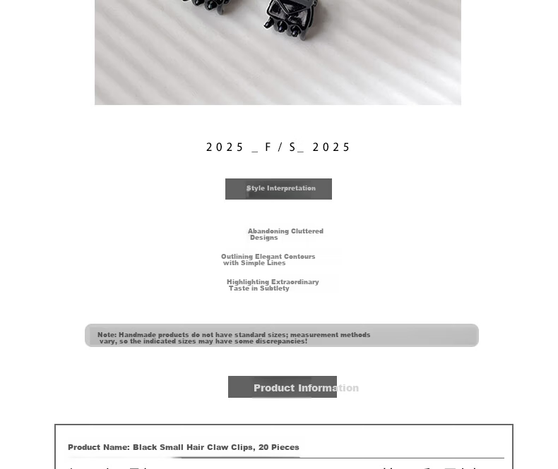 Jiaoxuefei Black Small Hair Claw Clips 20pcs Bangs Clips Top Clips Small Hairpins Hair Accessories 1