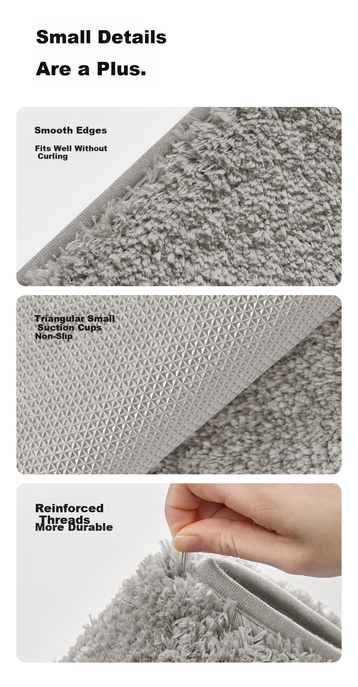 COMICOMI Xiaonaifu Flocked Bathroom Non-Slip Floor Mat Water-Absorbent Toilet Rug Antibacterial Anti-Slip 50*80cm 12