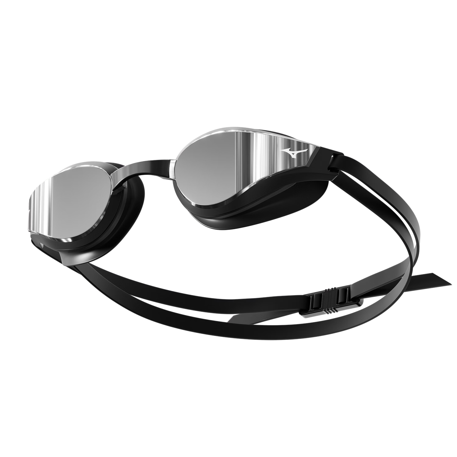 MIZUNO Women's Professional Training Swim Goggles Waterproof Anti-Fog HD Swimming Glasses Men's Adult Comfortable C091 Black Coated Lens