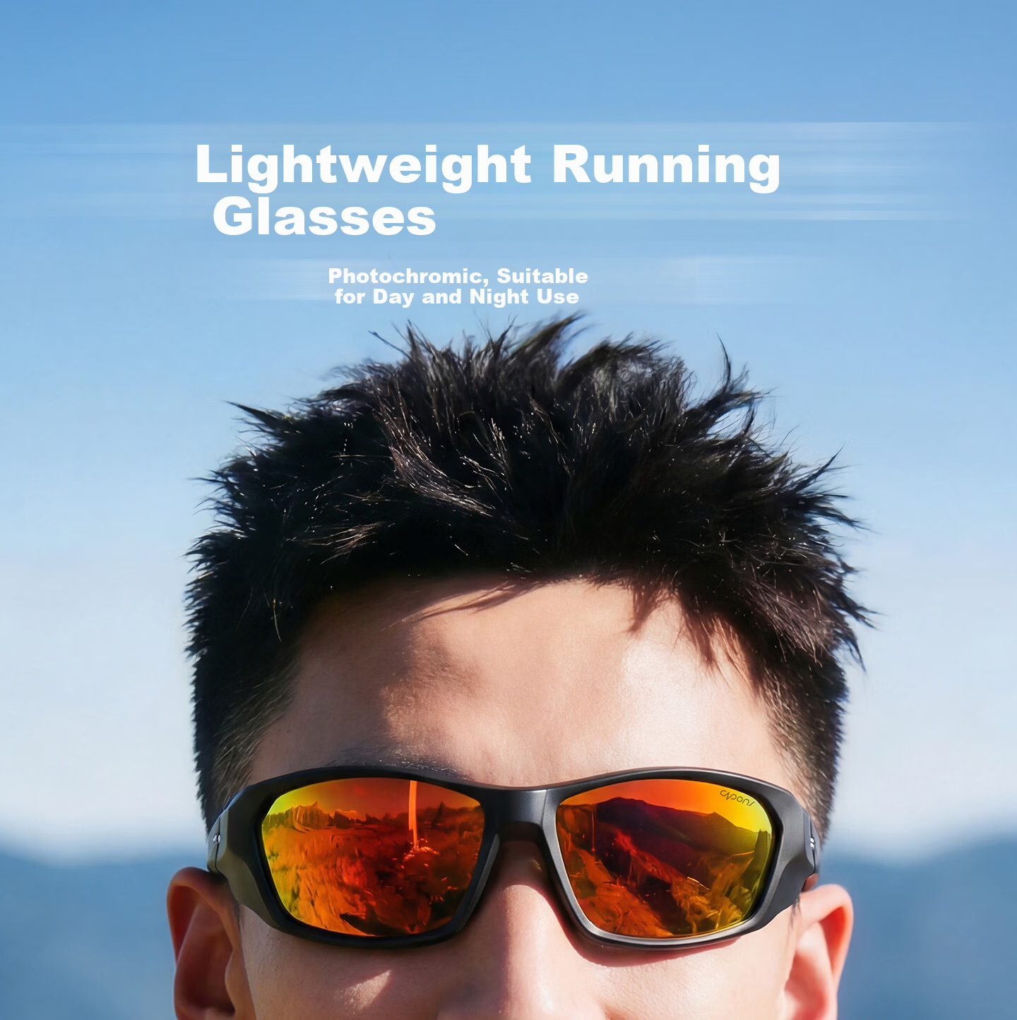CAPONI Polarized Running Sunglasses Marathon Photochromic Anti-Glare Outdoor Sports UV Protection Cycling Mountaineering Sunglasses 1