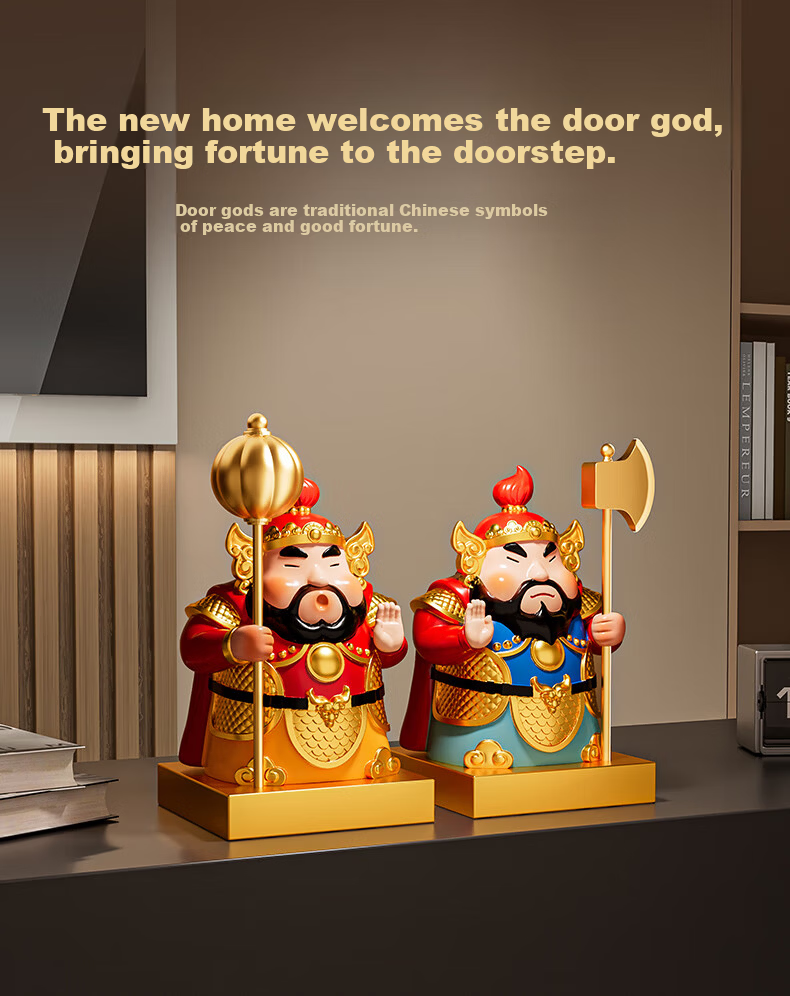 BHM Door God Living Room Ornament Craft Entrance Office Desktop TV Cabinet Decoration Housewarming Moving Gift 3