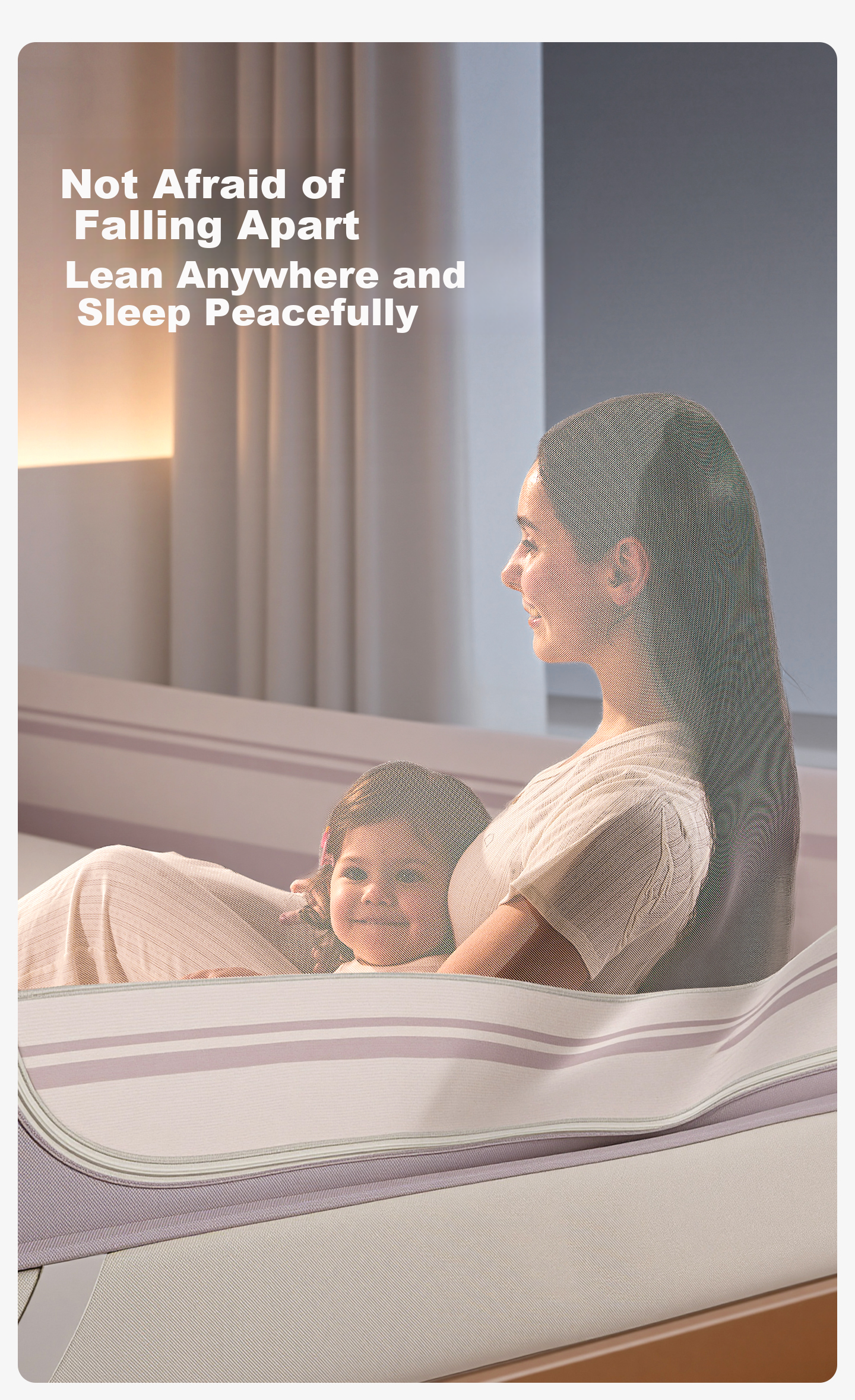OUYUN Baby Anti-Fall Mosquito Net 1.8x2m Children's Bed Rail Protective Mongolian Style Full-Coverage Baby Canopy 2