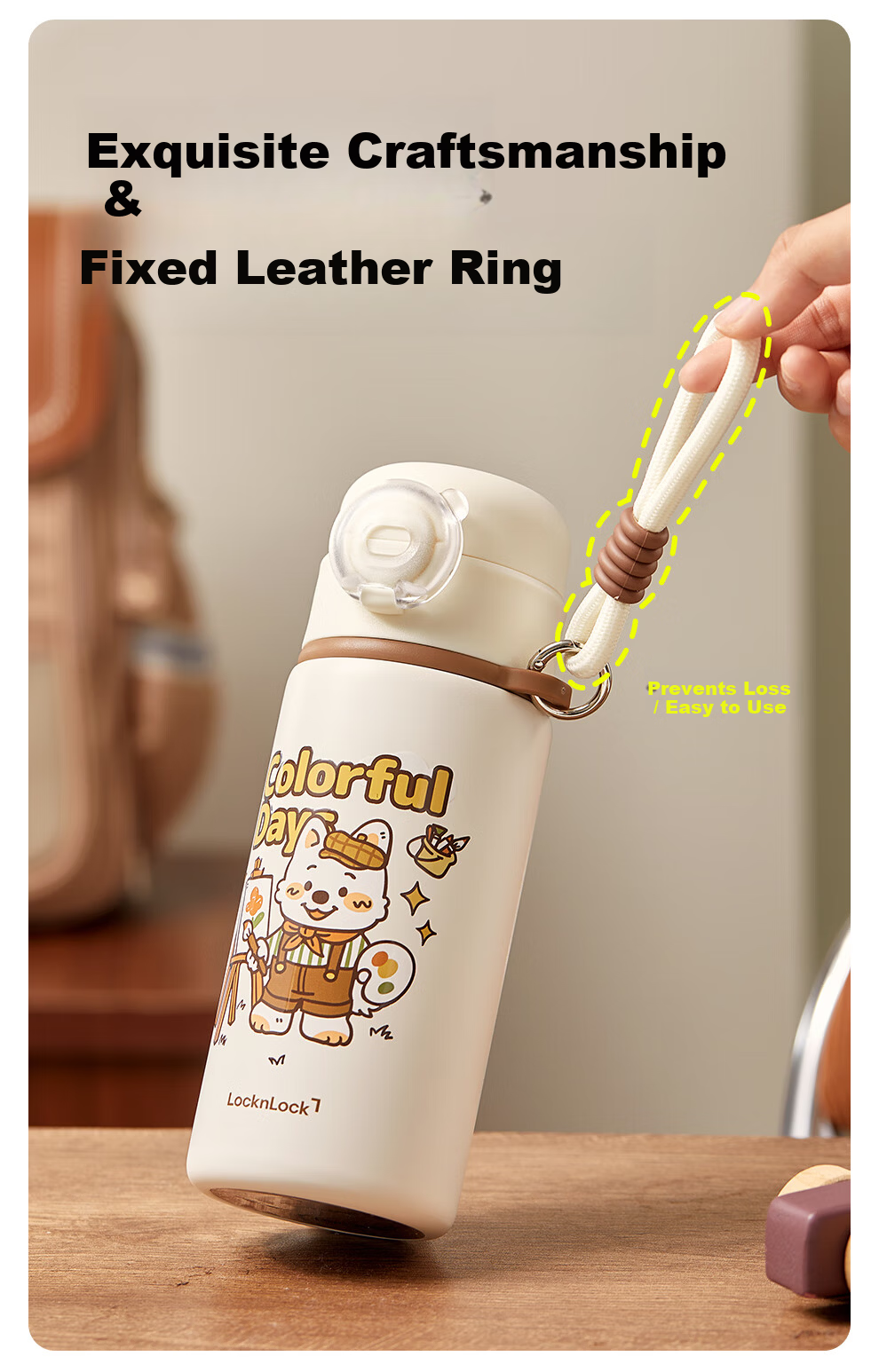 LOCK&LOCK Kids Stainless Steel Insulated Water Bottle for Ages 6-12, School Water Cup for Boys and Girls, Kindergarten Use 10