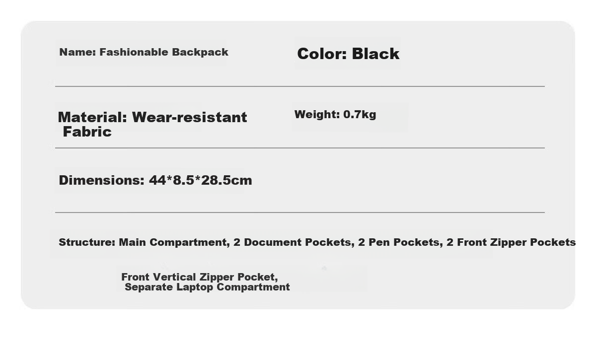 Warrior Large Capacity Men's Backpack Student School Bag Commuter Casual Business Travel 15.6-inch Laptop Backpack 5