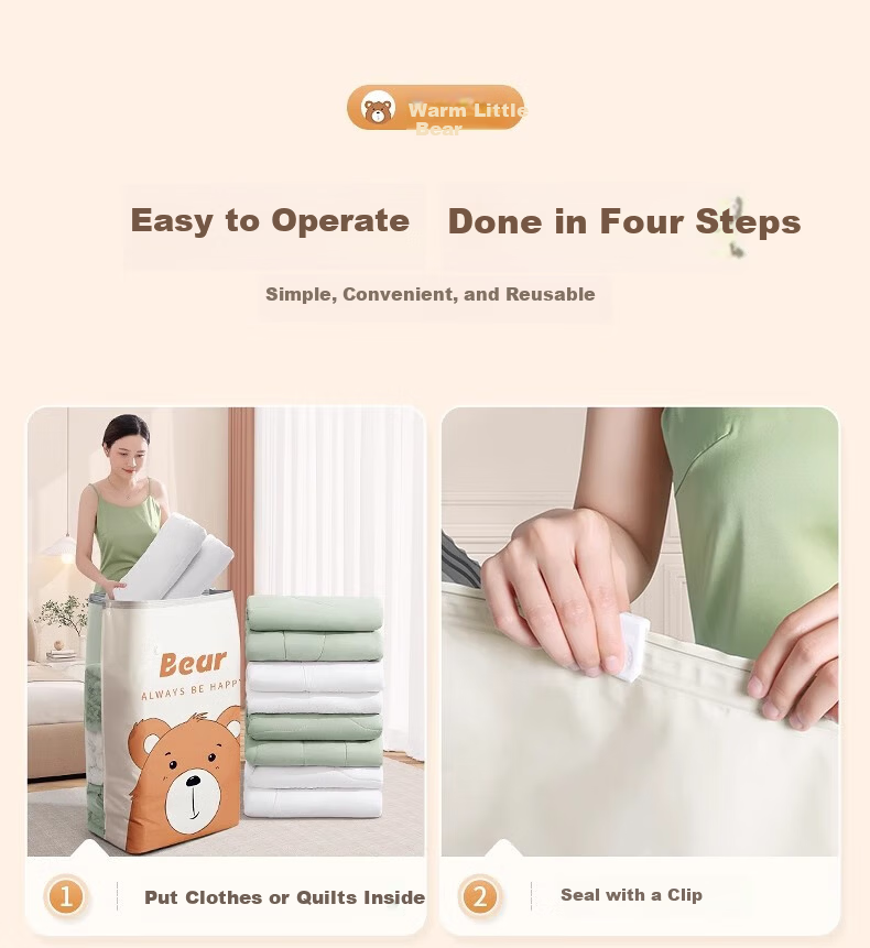 Ontu Vacuum Compression Storage Bag Electric Air Pump for Quilts Clothes Down Jackets Sealed No-Pump Organizing Bag 12