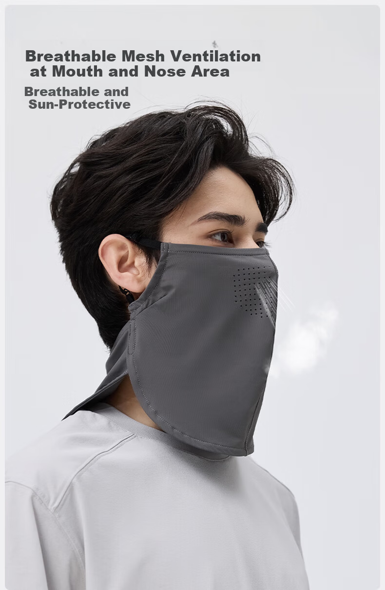 MISSION UV Ice Silk Sunscreen Face Mask Men's Cycling Mountaineering Summer UV Protection Sunshade Neck Guard Full Face Breathable Sunscreen Mask 6