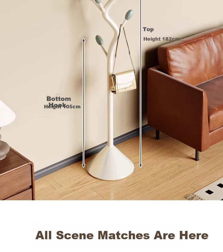 Yixuan Floor Clothes Rack Bedroom Coat Rack Bedside Hanging Rack Simple Standing Home Storage Rack Black 11