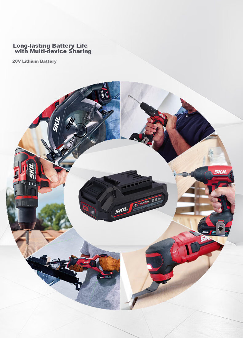 SKIL 20V 4Ah Lithium-Ion Universal Power Tool Battery Pack 3104 Long-Lasting Convenient Charging 5