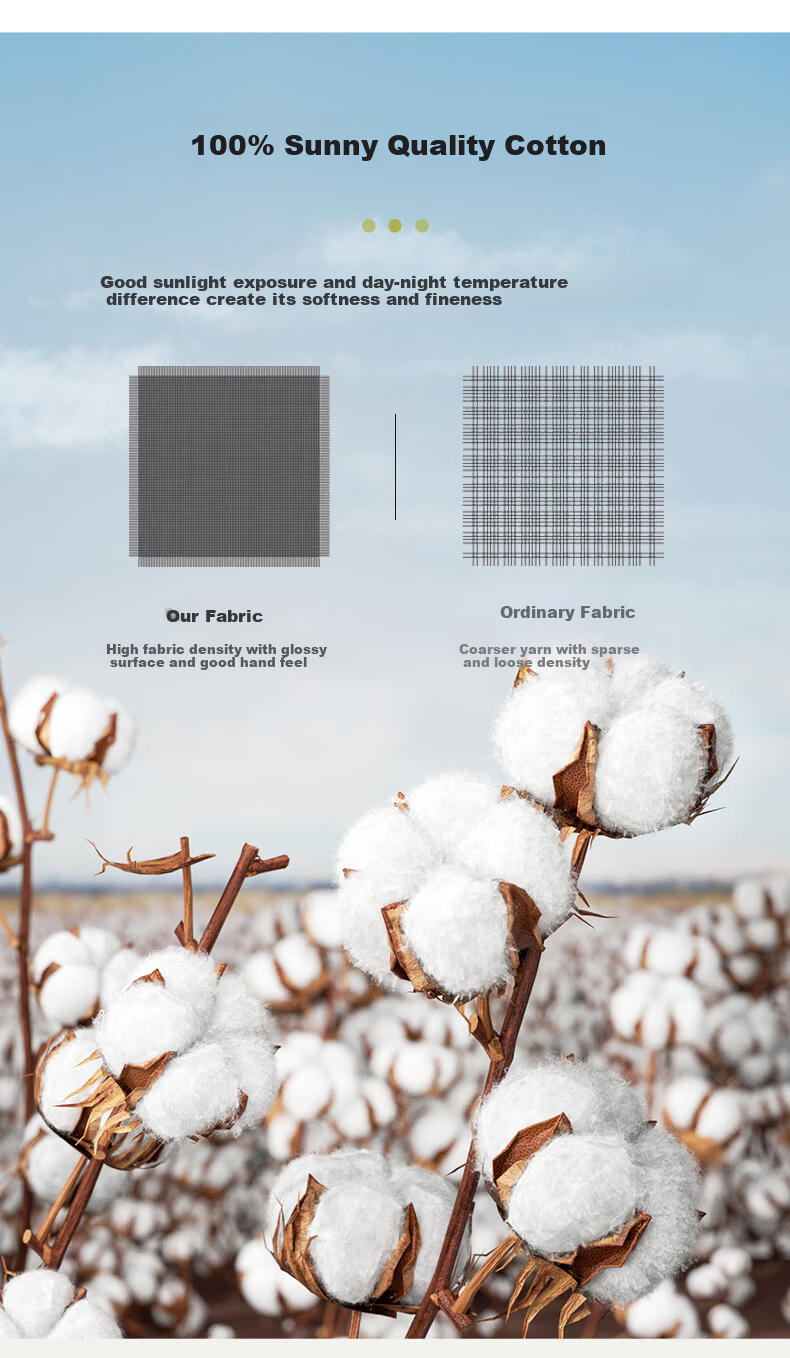 Grace 7A Antibacterial 100% Cotton Three-Piece Set Xinjiang Cotton Bedding 0.9/1.2m Bed Quilt Cover 150x200cm 8