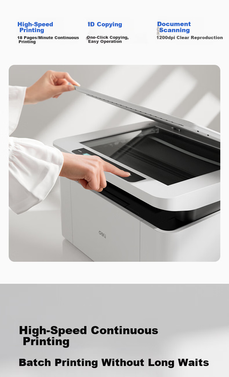 Deli M2030DW Black And White Laser Duplex Printer, AI Printer for Office Three-In High-Volume Printing, Copying, Scanning, Home Use, Error Correction, Mobile Phone Connectio 3