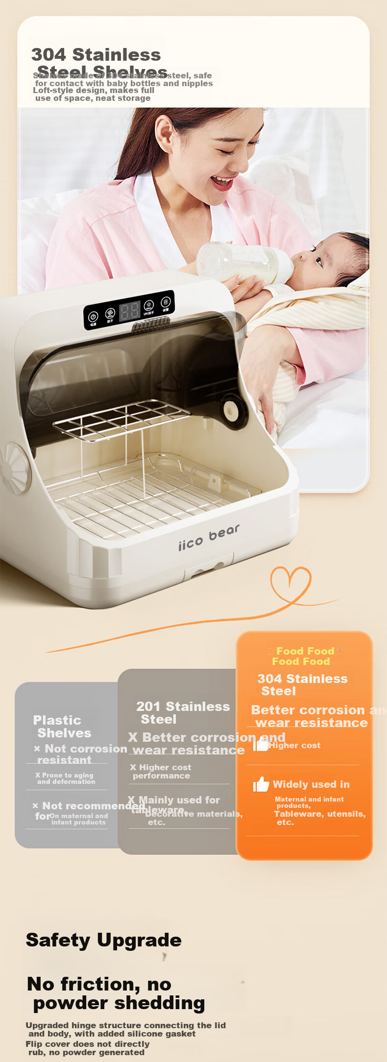 Iicobear Baby Bottle Sterilizer and Dryer UV Sterilizer Household Baby Tableware and Underwear Disinfection Machine 3