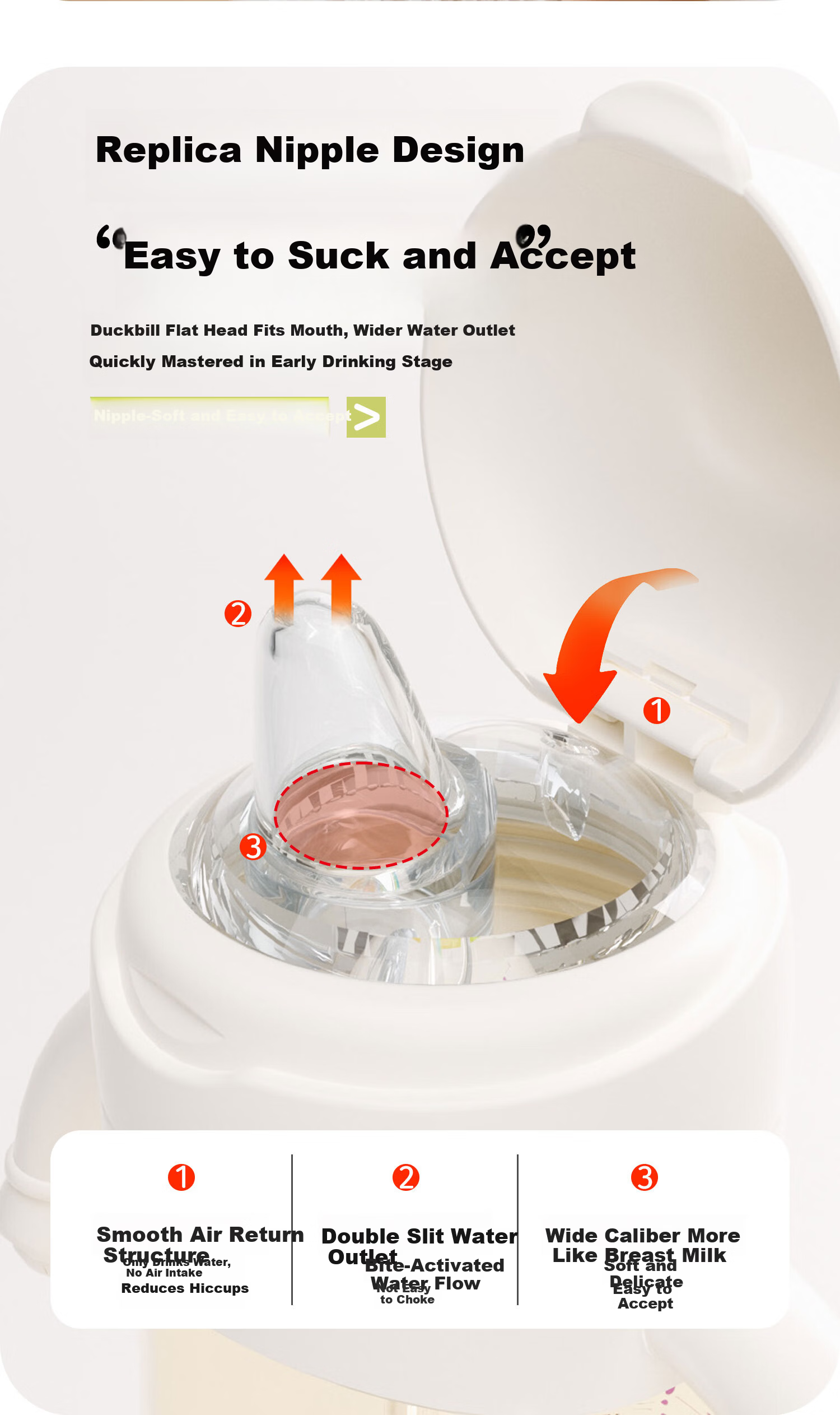 Aibeier Children's Water Bottle Baby Milk Cup Straw Bottle 6 Months-3 Years Training Cup Straw Cup Kindergarten 5