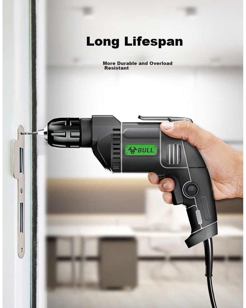 BULL 650W Electric Drill 13mm Cordless Screwdriver GDZ650-13 Household Power Drill 4