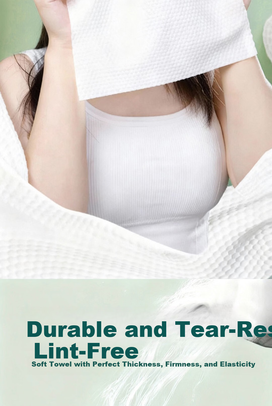 Beingmate Hanging Facial Towel 110 Sheets*3 Packs Extra Large Thick Disposable Face Cleaning Soft Cotton Hanging Pull-Out Towels 8