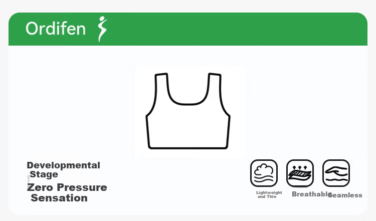 Ordifen Girls' Stage 1 Children's Underwear 6-12 Years Old Early Development Girls' Primary School Sports Vest Thin Bra 1