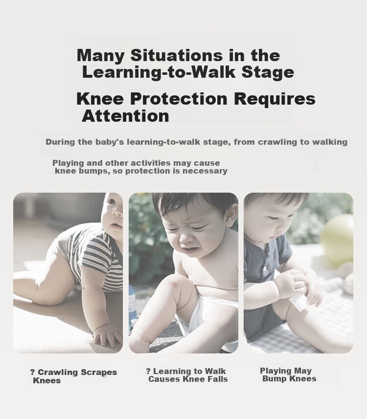 Aibao Baby Knee Pads Summer Ice Silk Crawling Knee Elbow Pads Toddler Walking Anti-Collision Cute Bunny S359 2