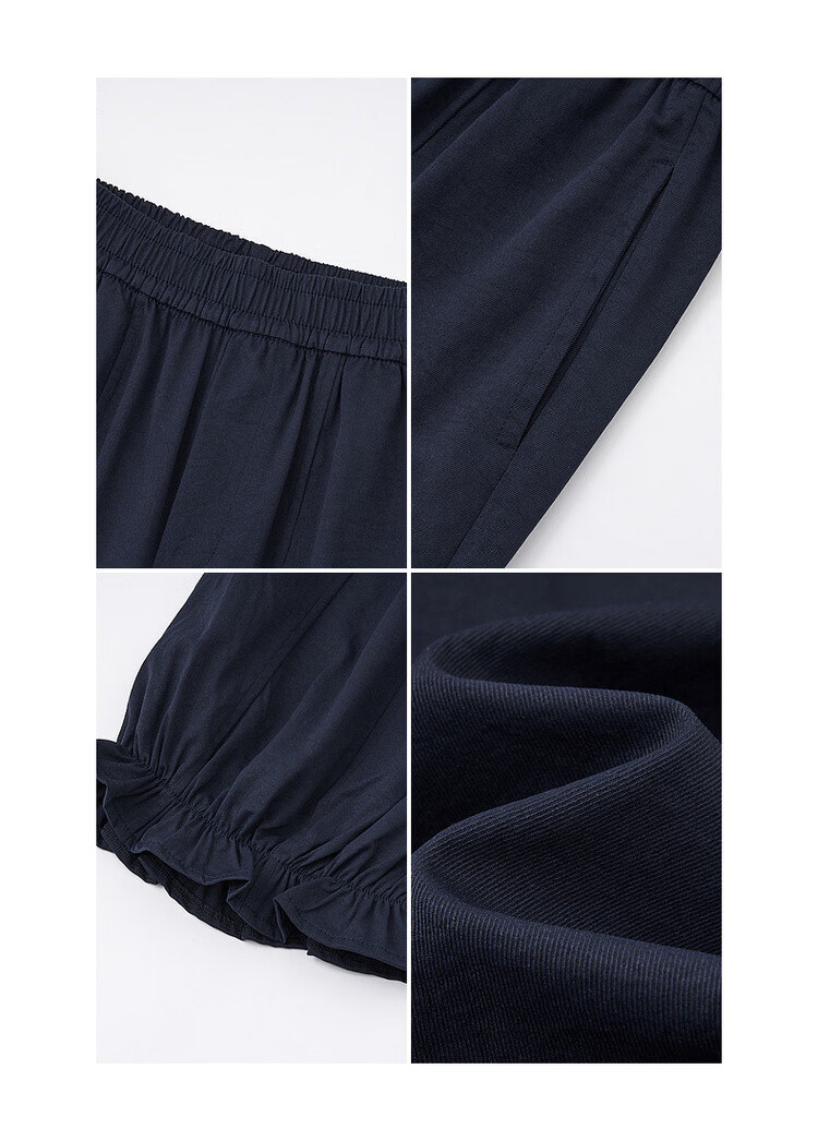 Demana Pear-Shaped Comfort Zone Summer Korean Style Nine-Point Lantern Pants Elastic Waist Loose Slim Fit Petite Women's Casual Pants 14