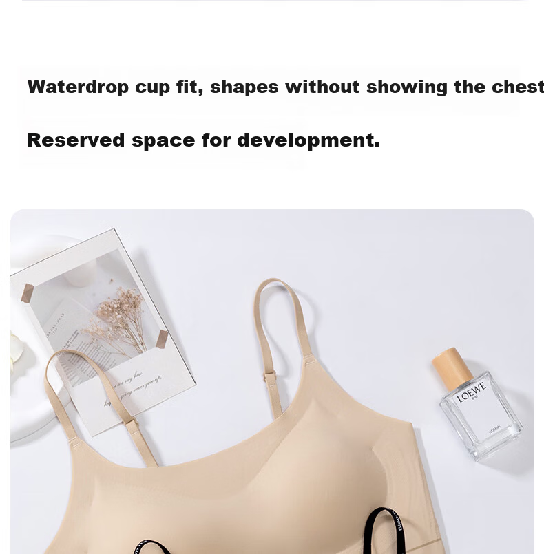 Meishianxuan Developmental Stage Girls Bra Phase 2-3 Junior High Sports Seamless Youth High School Thin Strap Back Design 17