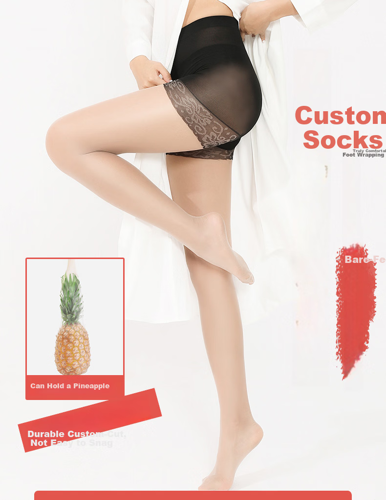 Langsha Anti-Wolf Ultra-Thin Sexy Safety Lace Integrated Pantyhose Nude Tights Anti-Exposure Leggings 1