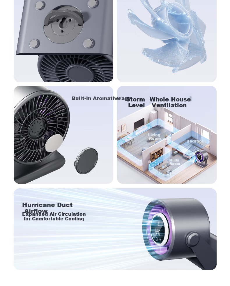 DIAMOND 26 New Model Wireless Wall and Table Fan USB Multi-Purpose Small Fan for Kitchen Office Dormitory Outdoor Long Battery Life XR 3