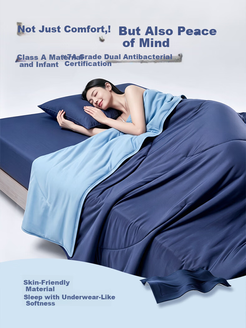 YAYA Class A Cooling Summer Quilt Air Conditioning Quilt Machine Washable Thin Summer Blanket Breathable Home Dormitory Summer Quilt 150*200cm 3
